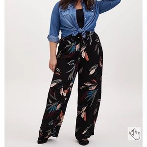 NWT Sz 5 Torrid Crinkle Gauze Drawstring Wide Leg Pants